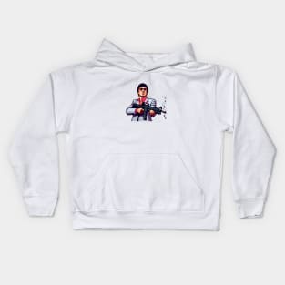 8 Bit Tony Montana artwork Kids Hoodie